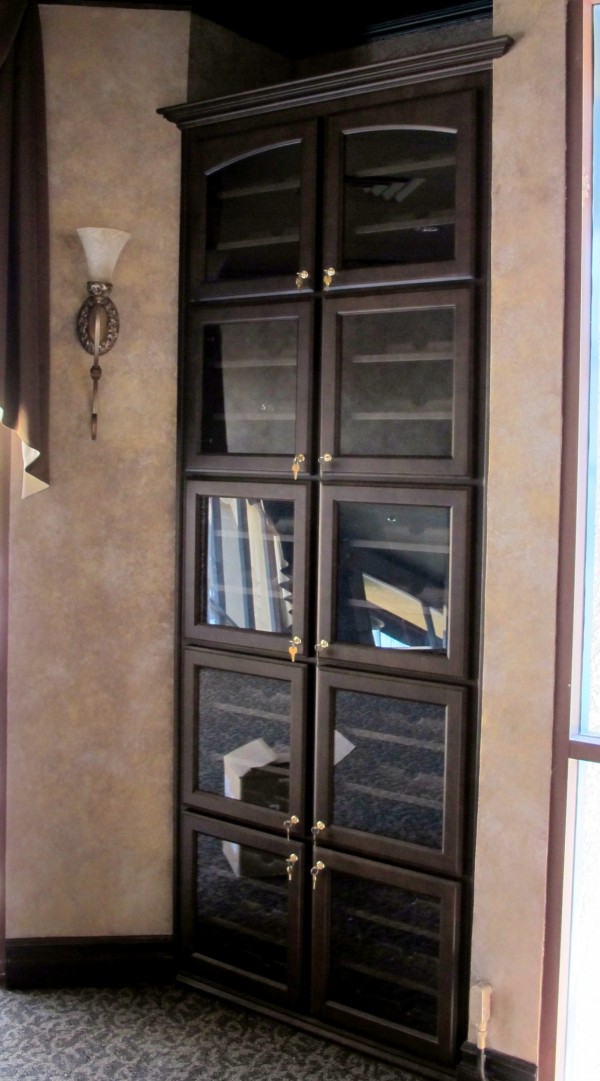 built-in wine cabinet