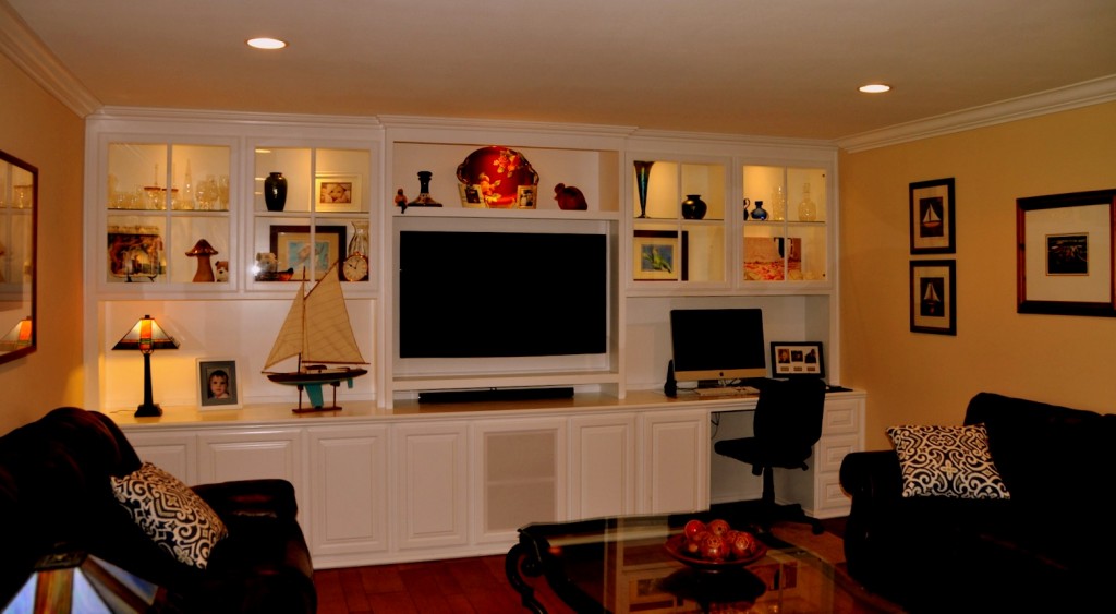 Combination entertainment center, display unit and work center