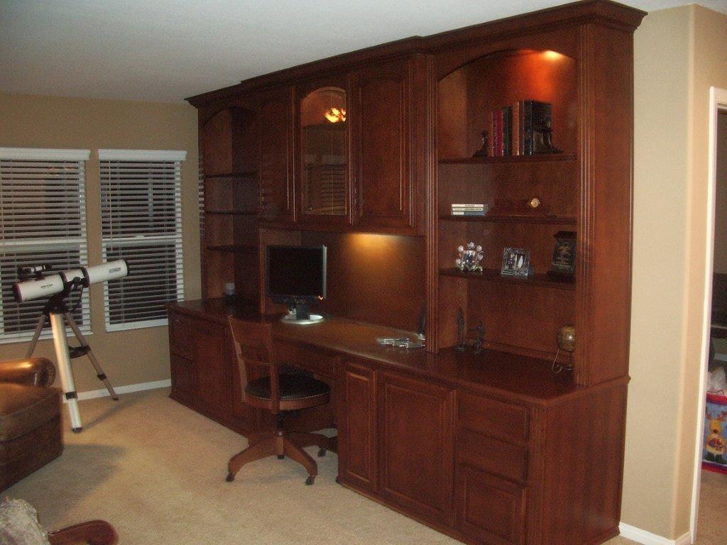 Built in home office cabinets