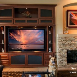Maple entertainment center in Fallbrook, CA.