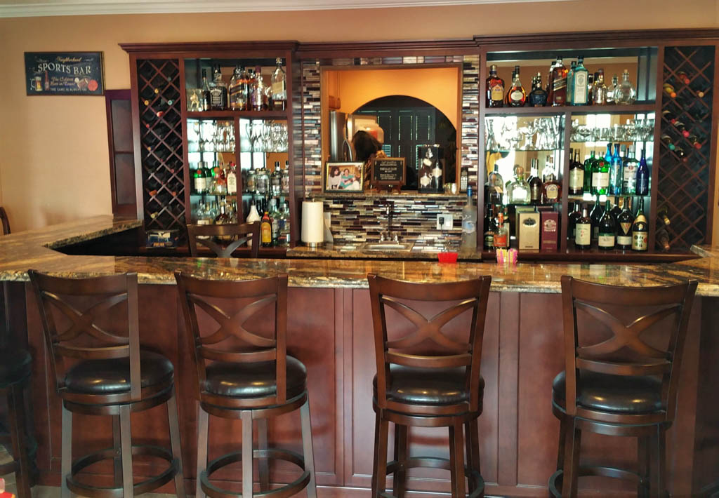 Get a Custom Home Bar and Built In Wine Storage Cabinet