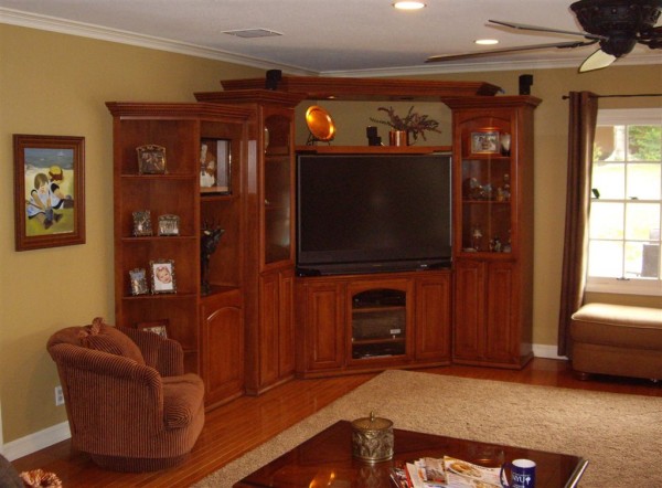 Built in corner wall unit