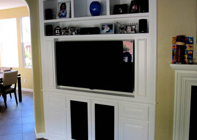 White custom cabinets