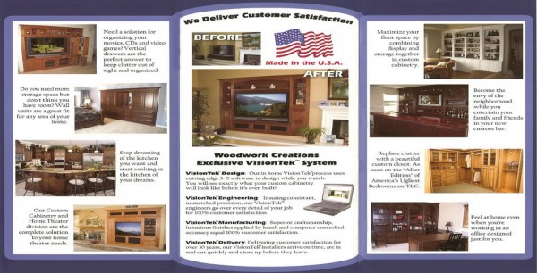 Woodwork Creations custom cabinetry flyer