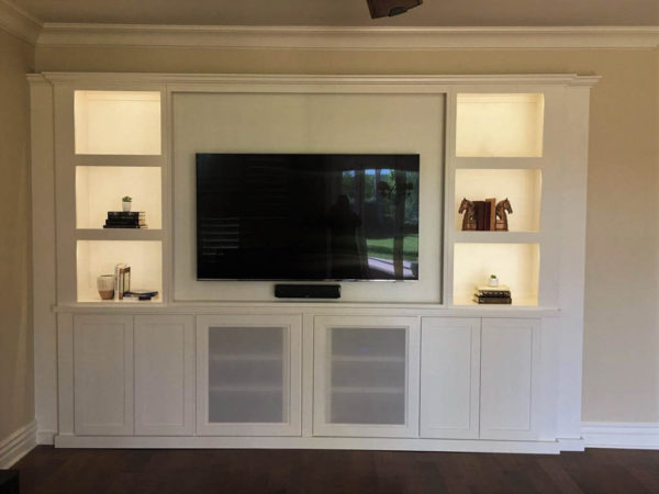 After cabinet magic - A beautiful built in entertainment center