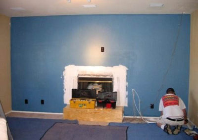 Before - a blank wall