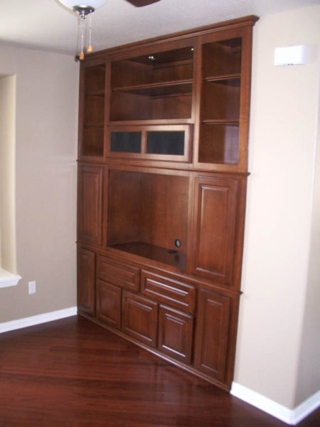 After - custom wall unit cabinets
