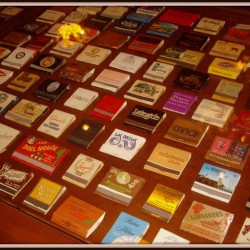 Years of Matchbooks under 1/2" glass top