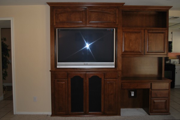 Wall unit and desk combination