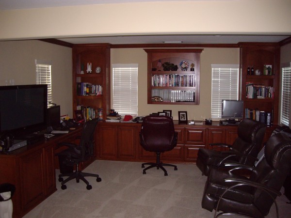 Home office with dual work stations