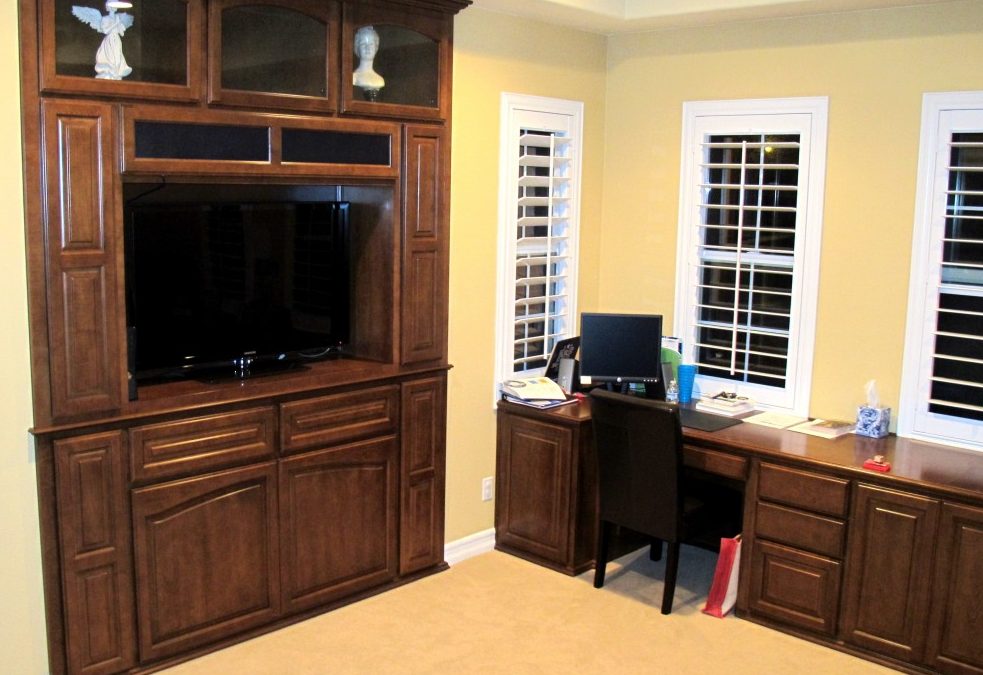 Real wood cabinets