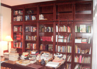 Built in book shelves