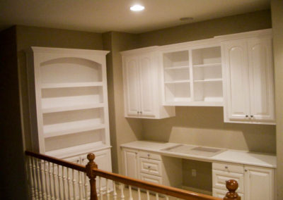 White home office cabinets