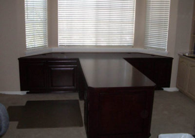 Home office cabinets and desk