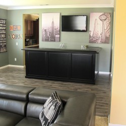 Corona California again! This room needed a very streamlined design to maximize space for friends
