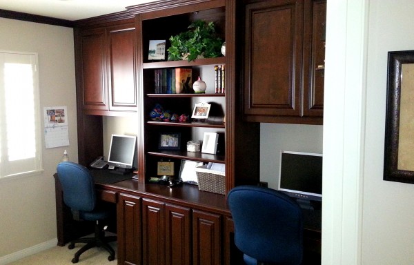 Custom home office cabinets in Yorba Linda