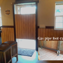 Saloon doors and gas pipe foot-rails